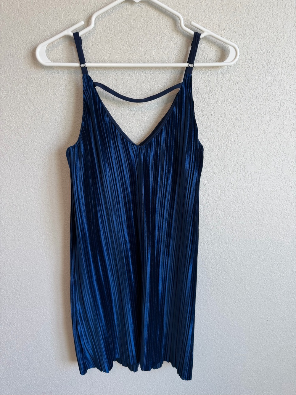Royal blue velvet dress